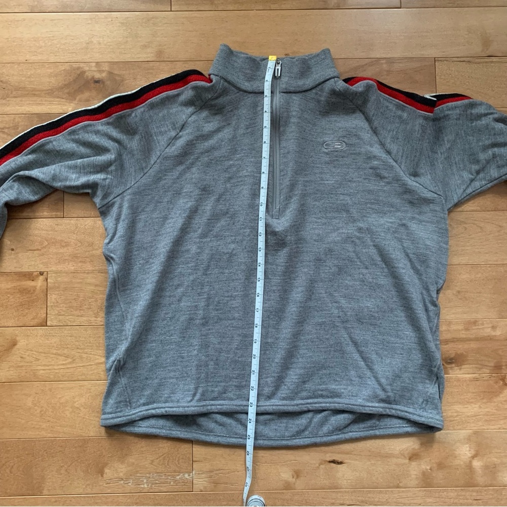 Icebreaker Men’s Coronet Zip Neck Sweater Grey Size Large - Picture 8 of 9